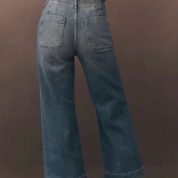 The Colette Crop High-Rise Wide-Leg Jeans by Maeve - Picture 9 of 11